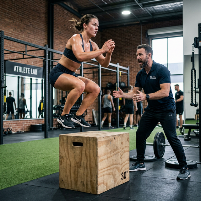 Active adult training with kettlebell
