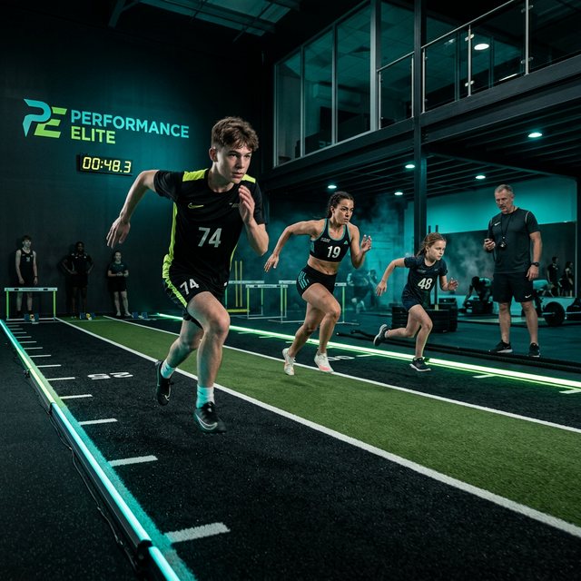 Athlete sprinting